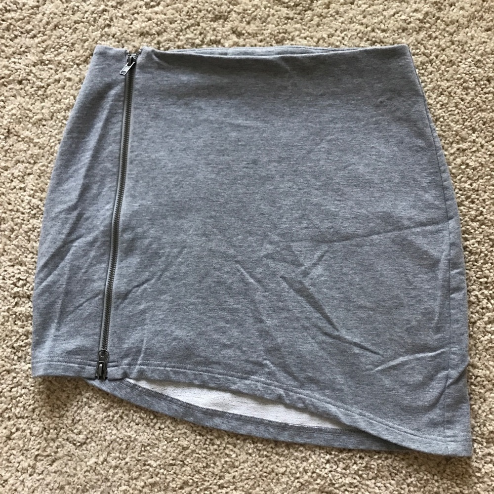 B.B. Dakota Asymmetrical Zipper Front Skirt